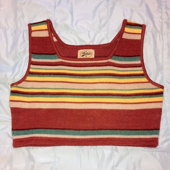 Vintage Cropped Knit Vest - Picture 1 of 4